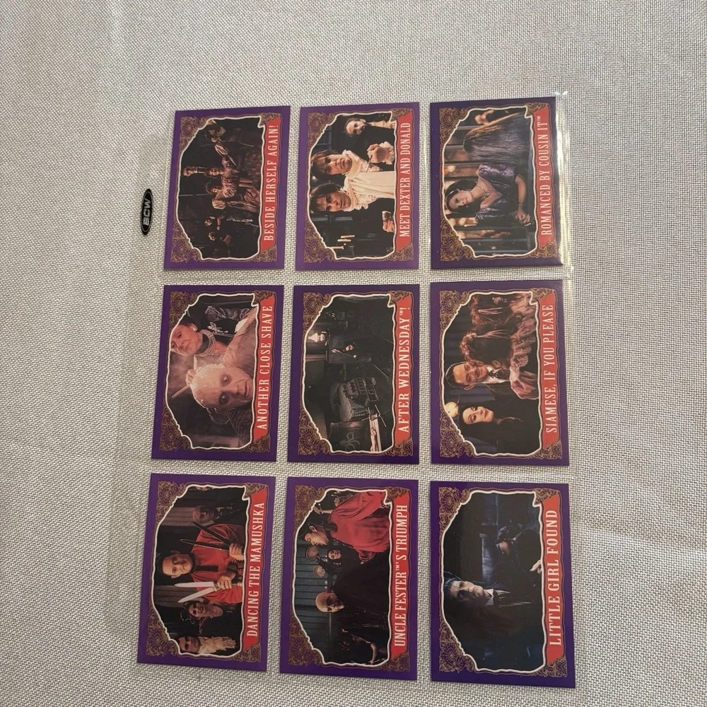 The Addams Family Topps Trading‎ Card Set 99 Cards 11 Stickers Wednesday Addams